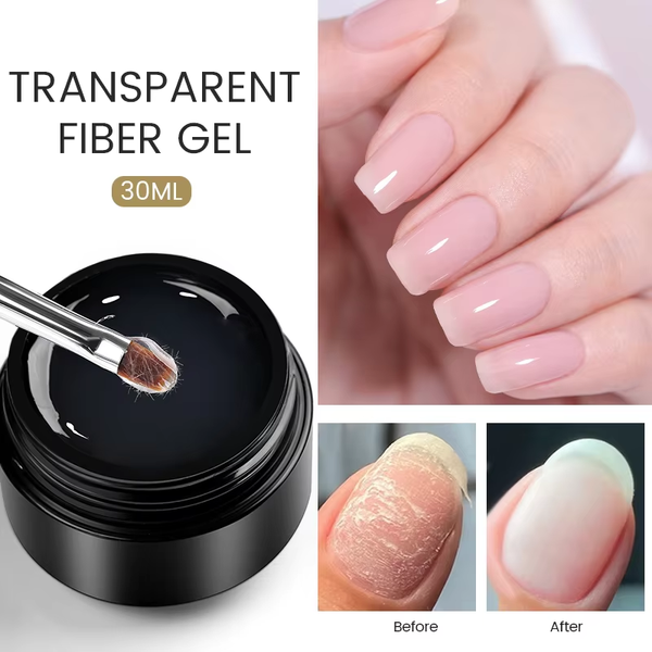 30ml Glitter Pink Hard Jelly Nail Extension Gel - Soak Off UV Polish for Stunning Nail Art