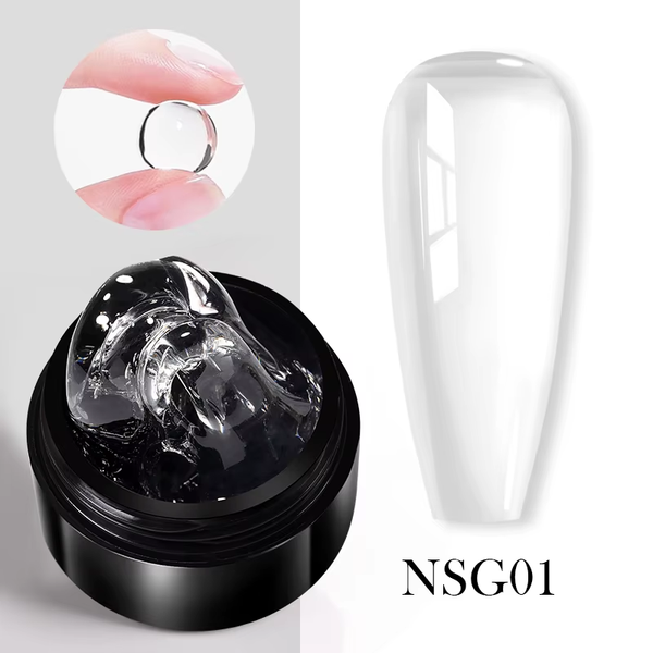 30ml Glitter Pink Hard Jelly Nail Extension Gel - Soak Off UV Polish for Stunning Nail Art
