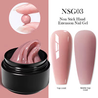 30ml Glitter Pink Hard Jelly Nail Extension Gel - Soak Off UV Polish for Stunning Nail Art