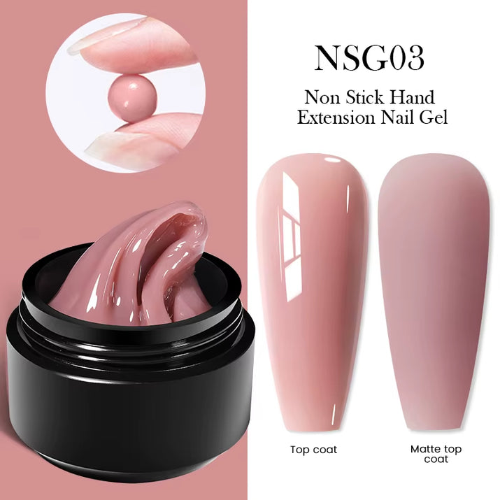 30ml Glitter Pink Hard Jelly Nail Extension Gel - Soak Off UV Polish for Stunning Nail Art